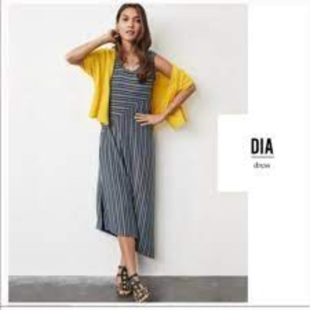 CAbi Dia striped midi dress- Size Medium